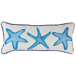 Arlee Starfish Trio Embroidered Decorative Pillow