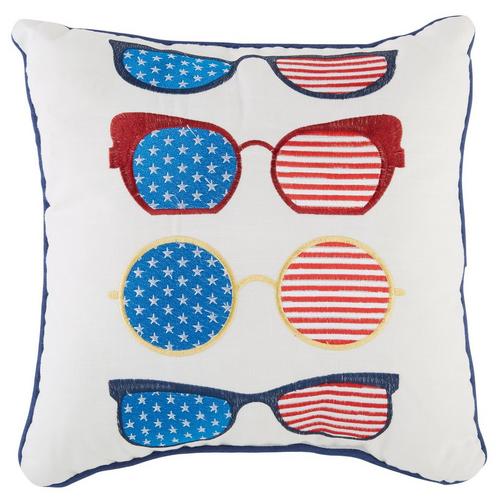 Arlee Americana Stacked Sunglasses Decorative Pillow