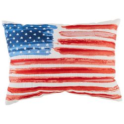 Arlee Watercolor USA Flag Decorative Pillow