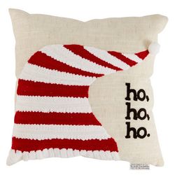 Arlee Santa Hat Ho Ho Ho Decorative Pillow