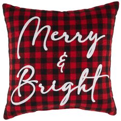Arlee Embroidered Merry & Bright Decorative Pillow