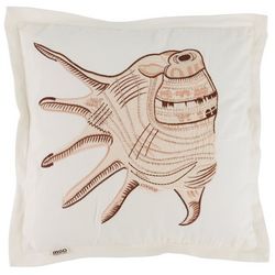 Mod Lifestyles Conch Embroidered Decorative Pillow