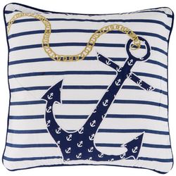Noble Home Anchor Stripe Decorative Pillow