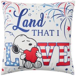 Nourison 18x18 Peanuts Land That I Love Americana Pillow