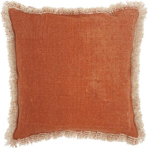 Mina Victory 18x18 Textured Fringe Decorative Pillow