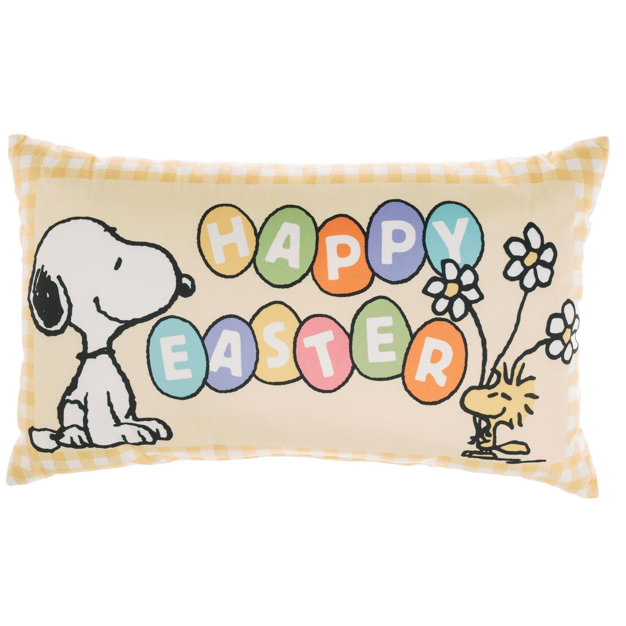 12x20 Happy Easter Gingham Decorative Pillow