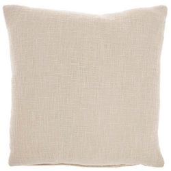 Mina Victory 18x18 Solid Cotton Slub Decorative Pillow