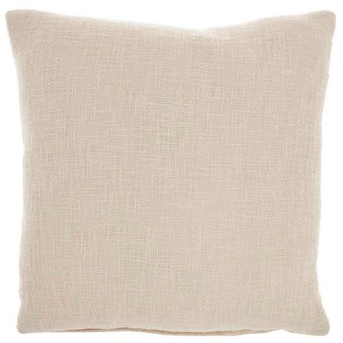 Mina Victory Solid Cotton Slub Decorative Pillow