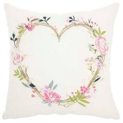 Flower Heart Decorative Pillow