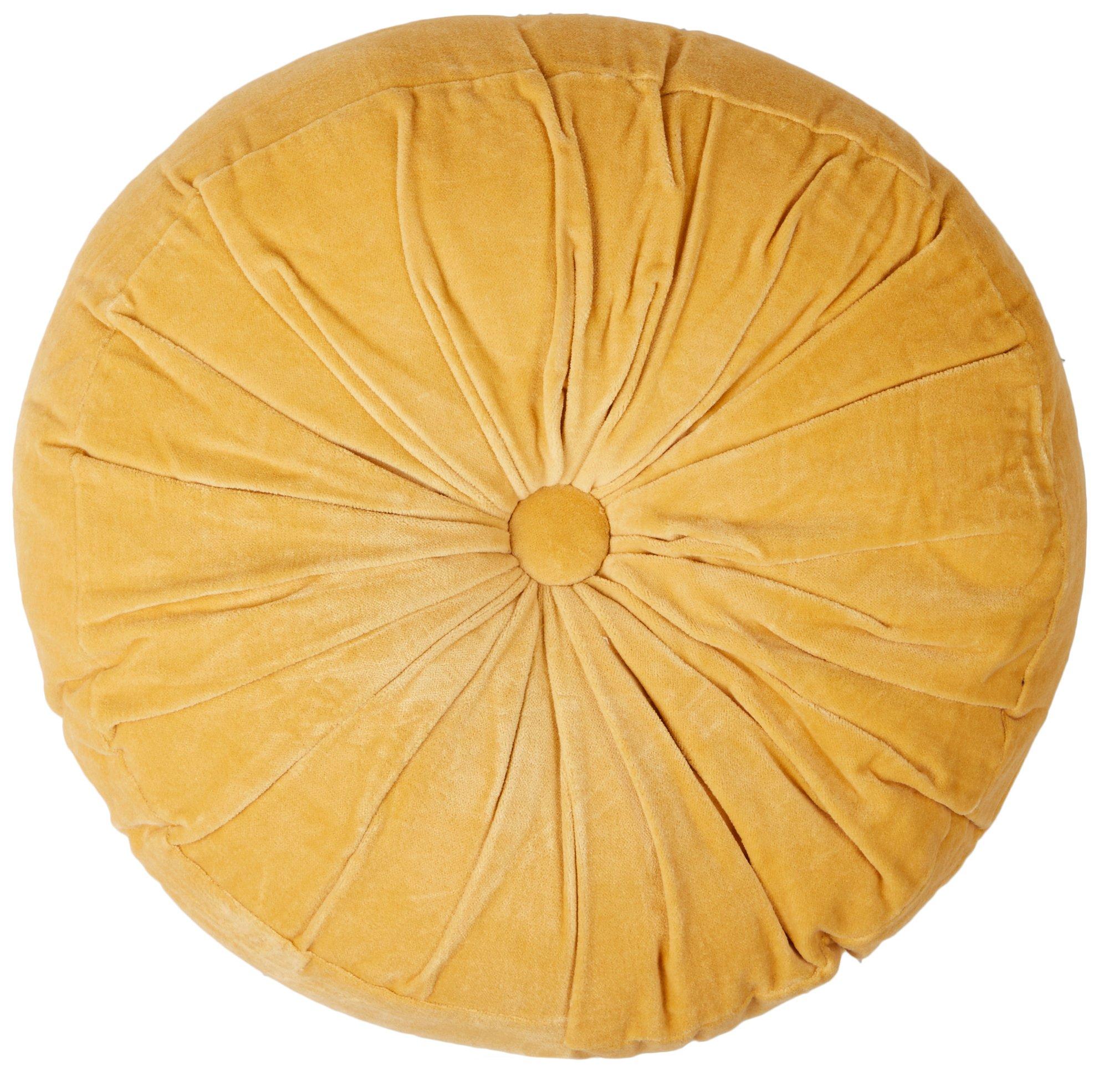16in Round Velvet Decorative Pillow