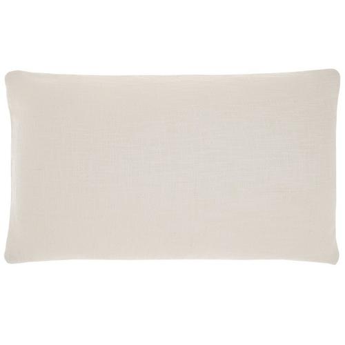 Mina Victory 14x24 Solid Cotton Lumbar Decorative Pillow