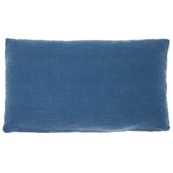Mina Victory Solid Cotton Slub Lumbar Decorative Pillow