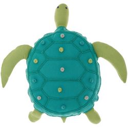 Mina Victory 13x14 Sea Turtle Pom Pom Decorative Pillow