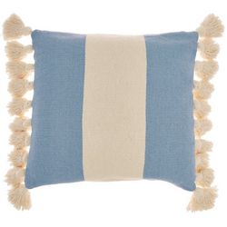 Mina Victory 18x18 Striped Tassel Decorative Pillow