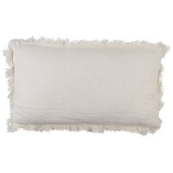 14x24 Solid Fringe Trim Decorative Pillow