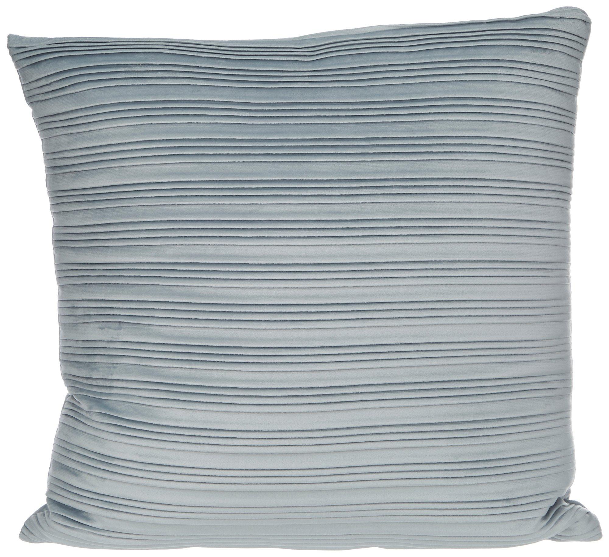 Waverly 18x18 Solid Pleated Velvet Decorative Pillow
