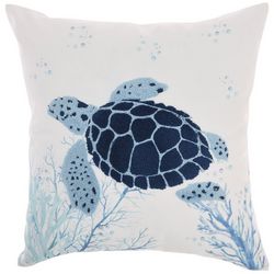 Mina Victory 18x18 Sea Turtle Decorative Pillow
