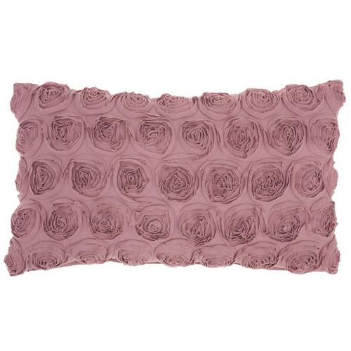 Mina Victory 14x24 3D Rose Decorative Pillow