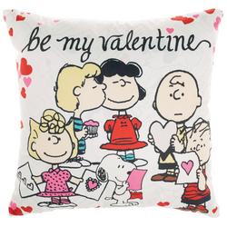 18x18 Be My Valentine Peanuts Gang Throw Pillow