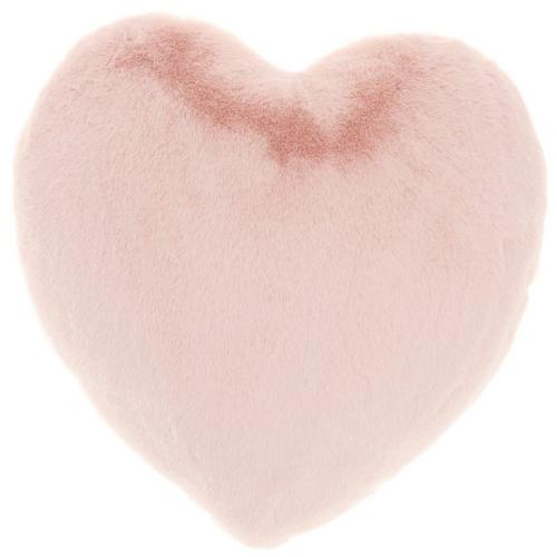 18x18 Faux Fur Heart Shaped Decorative Pillow