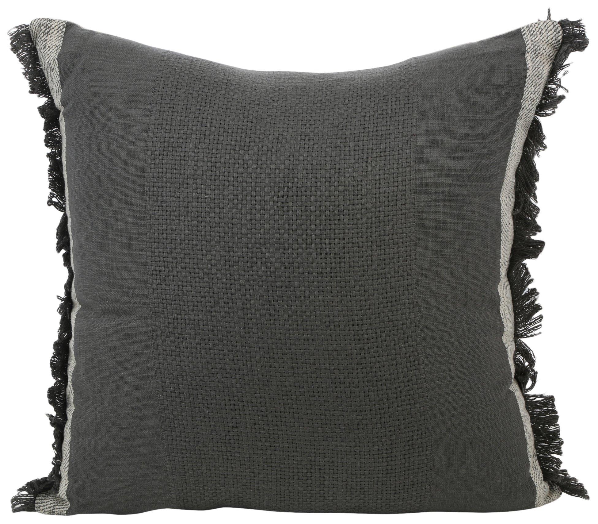 ZEST Kitchen + Home 20x20 Textured Fringe Decorative Pillow