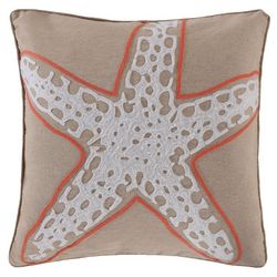 Levtex Home Starfish Yarn Embroidered Decorative Pillow