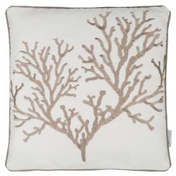Levtex Home Coral Embroidered Decorative Pillow