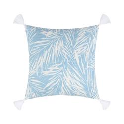 18x18 Soleil Blue Palm Decorative Pillow