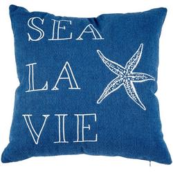 Block Print Sea Sea La Vie Decorative Pillow