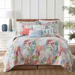 Saltwater Home Coral Cliff Bay Quilt Set