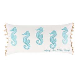 Coral Cliff Bay Seahorse Decorative Pillow