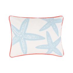 Saltwater Home Coral Cliff Bay Starfish Decorative Pillow