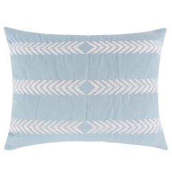 Saltwater Home Coral Cliff Bay Striped Decorative Pillow