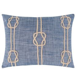 Saltwater Home Hidden Cove Rope Knots Decorative Pillow