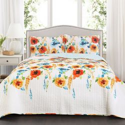 Lush Home Percy Bloom Quilt Set