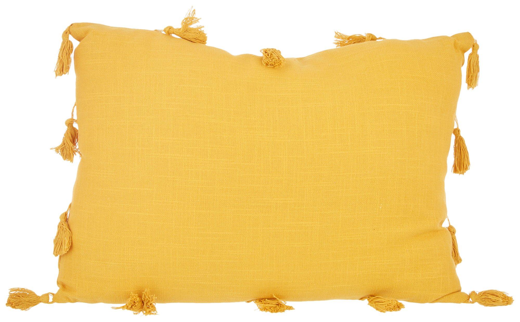 Coastal Home 14x20 Solid Tassel Decorative Pillow