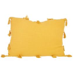 14x20 Solid Tassel Decorative Pillow
