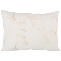 14x20 Coral Embroidered Decorative Pillow