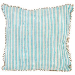 Coastal Home 18x18 Chindi Striped Decorative Pillow