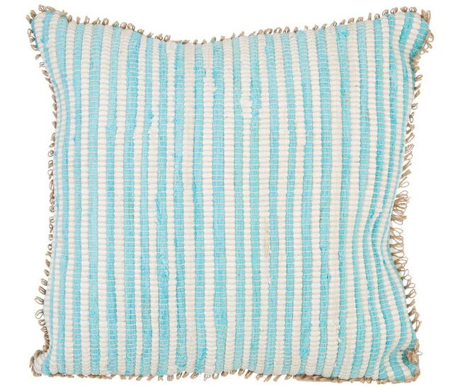 Shop Beach Coastal House Decorative Pillow 18x18 Blue, Pillows
