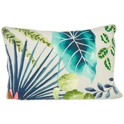 Coastal Home 14x20 Bold Tropical Leaves Decorative Pillow