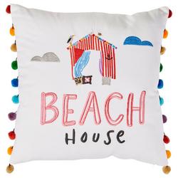 18x18 Beach House Decorative Pillow