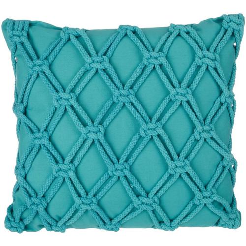 Coastal Home 18x18 Knotted Decorative Pillow