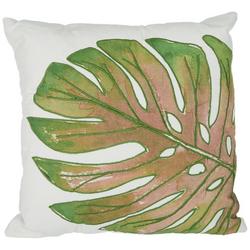 18x18 Embroidered Monstera Decorative Pillow