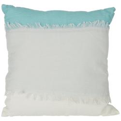 18x18 Color Block Fringe Decorative Pillow