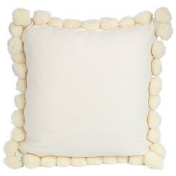 18x18 Solid Pom Pom Decorative Pillow
