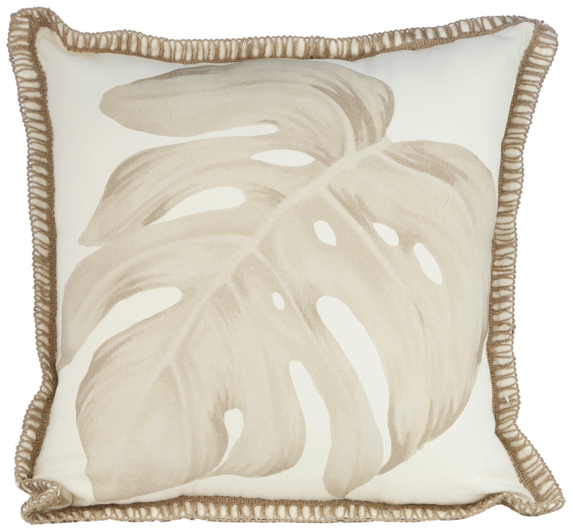 Coastal Home 19x19 Printed Palm Decorative Pillow