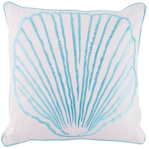 Elise & James Home 18x18 Shell Embroidered Decorative