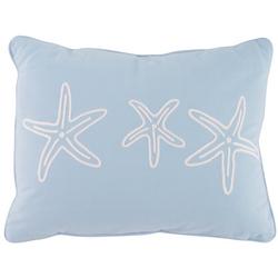 Starfish Trio Embroidered Decorative Pillow