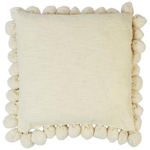 18x18 Hunnington Big Pompom Decorative Pillow